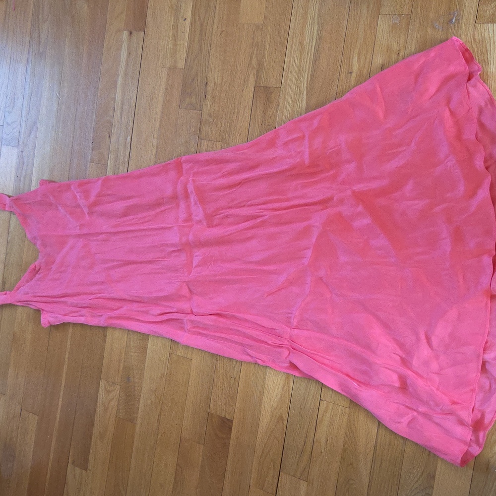 J. Crew Coral Gwyneth V Neck Slip Dress In Cupro Blend